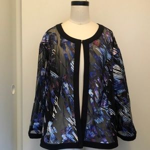 NEW WITH TAGS! Catherine’s Black Label Gorgeous Sheer Multi Colored Cardigan